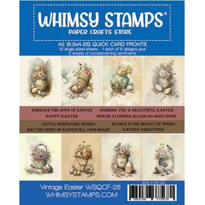 Whimsy Stamps Quick Card Fronts - Vintage Easter